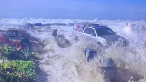  Une vague massive a submergé une plage californienne.  Était-ce une vague scélérate ?